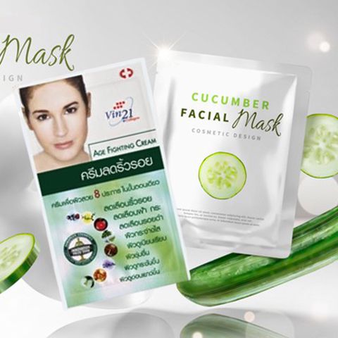 Selecting plastic bag for packing or keeping skincare, cosmetic, face cream, lotion and liquid personal care items.